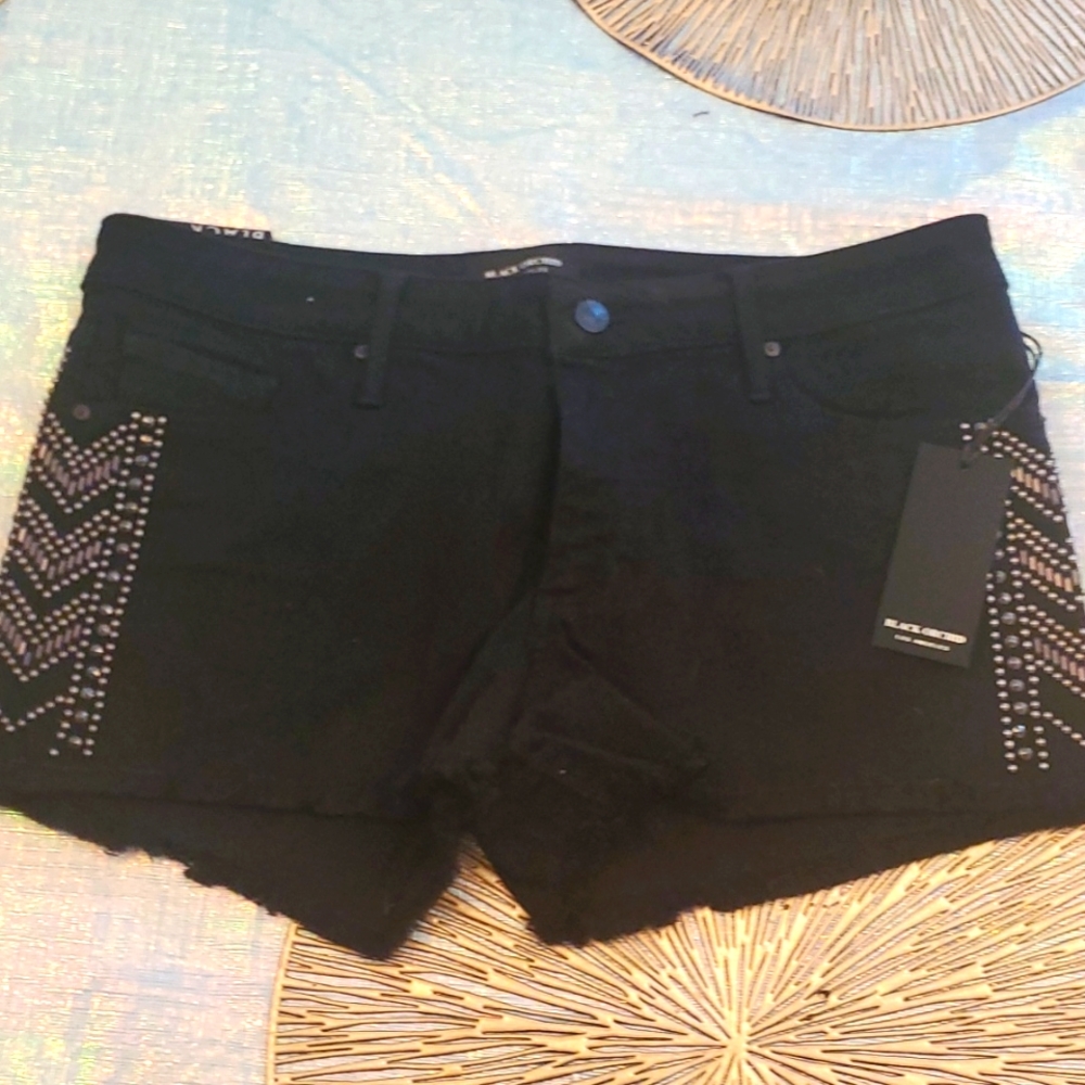 Nwt black orchid denim studded black cutoff shorts. Size 29 / 8